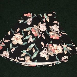 Floral skirt.